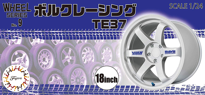 Fujimi 1/24 Wheel Series (No.9) Volk Racing TE37 18 inch | 4968728193502