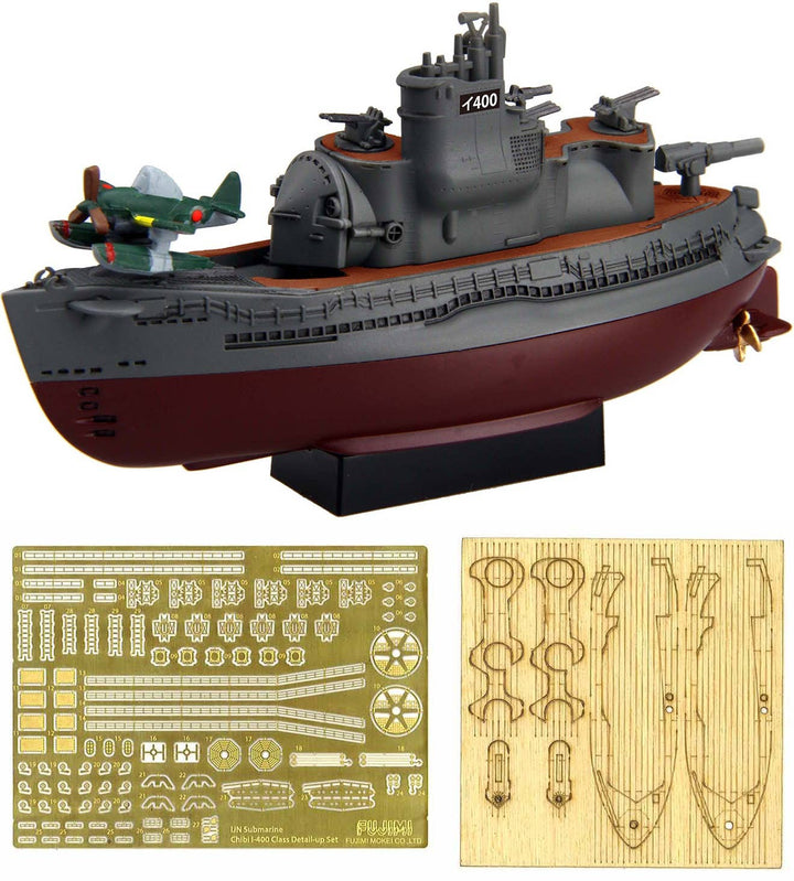 Fujimi Chibimaru Ship I-400 Submarine (Set of 2) Special Version (w/Photo-Etched Part, Wood Deck Seal) | 4968728422978