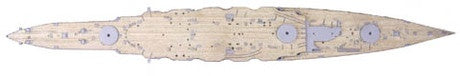 Fujimi 1/700 Wood Deck Seal for IJN Battleship Kirishima (with Ship Name Plate)