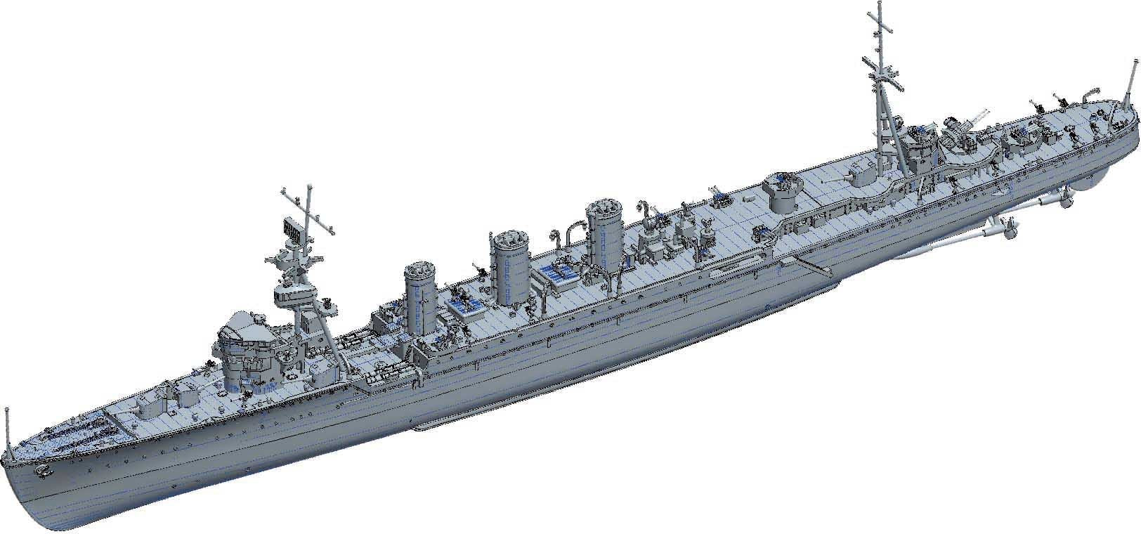 Fujimi 1/700 IJN Light Cruiser Tama 1944/Sho Ichigo Operation
