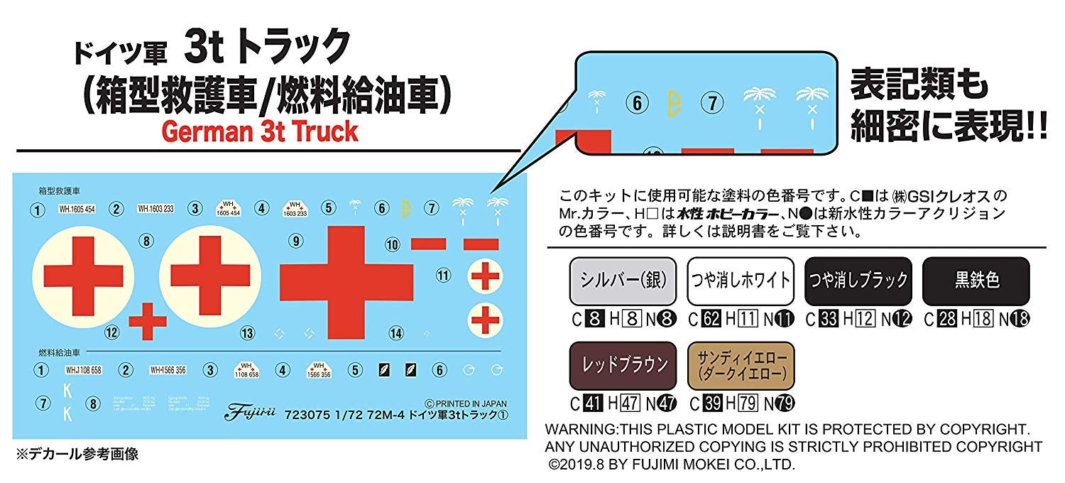 Fujimi German 3ton Truck (Box Type Rescue Vehicle/Refueller)