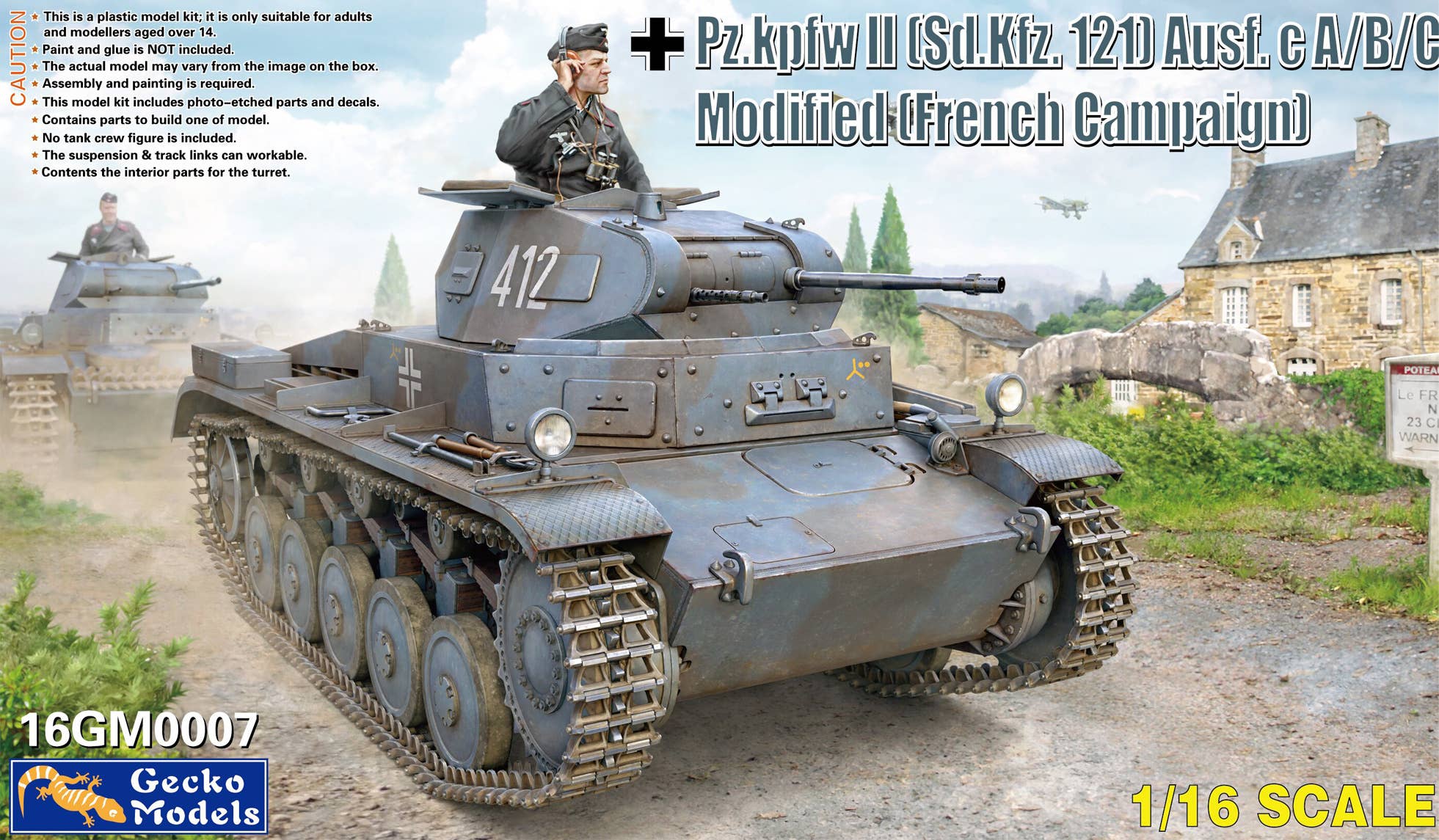 Gecko 1/16 Pz.kpfw II (Sd.Kfz. 121) Ausf.B Modified (French Campaign) | 4892667160076
