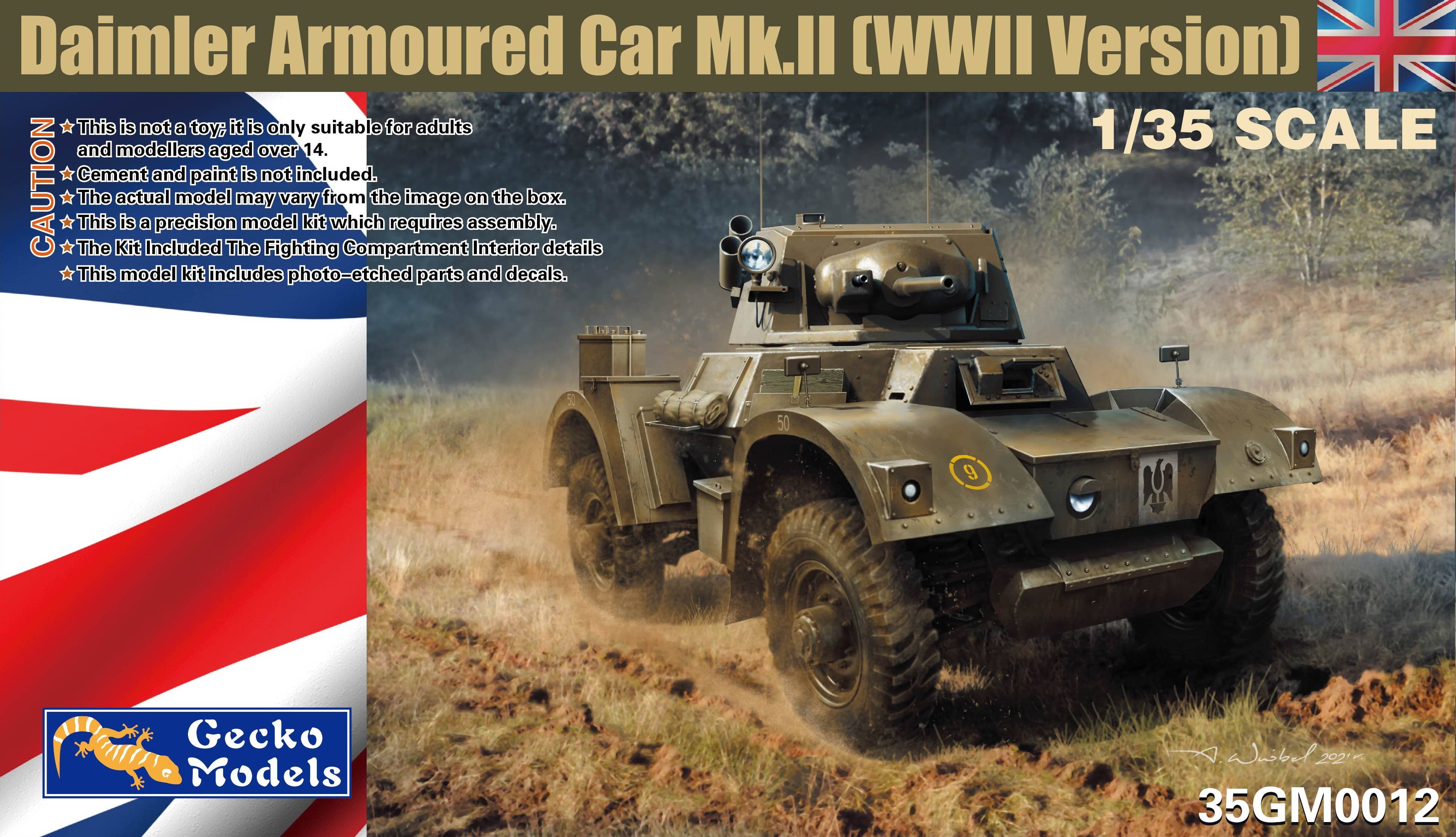 Gecko 1/35 Daimler Armored Car Mk.II(WWII Version) | 4892667350125