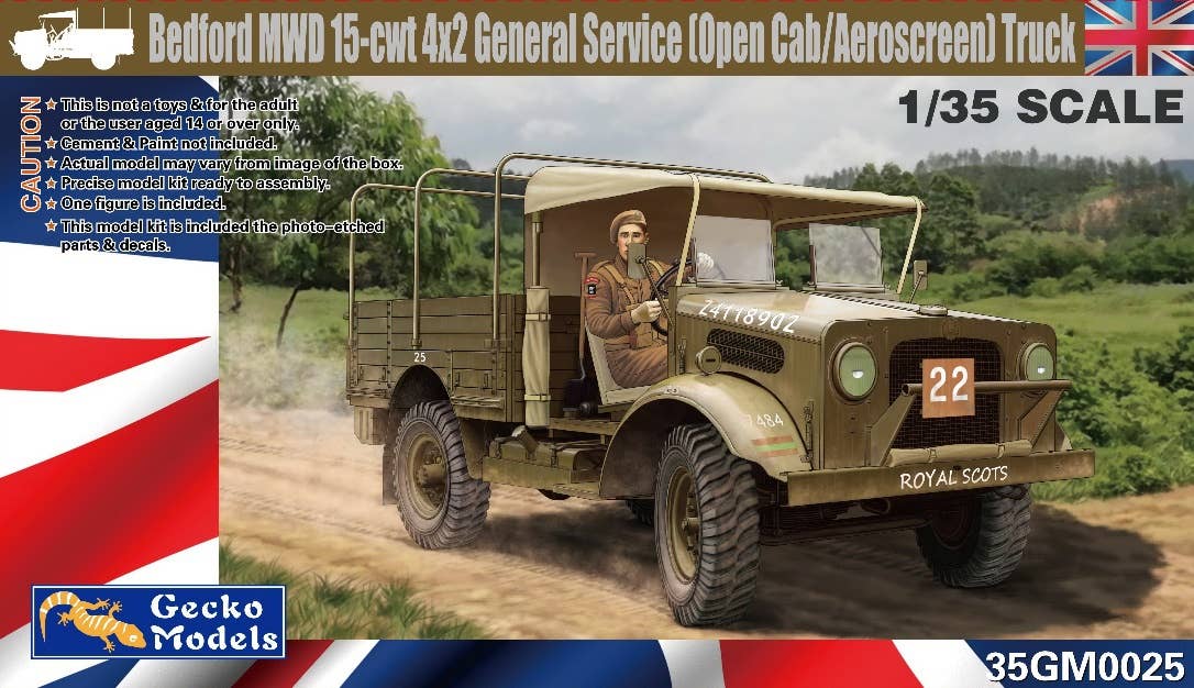 Gecko 1/35 Bedford MWD 15-cwt 4x2 GS Truck | 4892667350255
