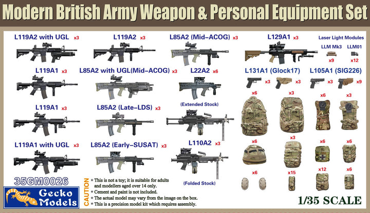 Gecko 1/35 British Army Weapon & Personal Equipment Set | 4892667350262