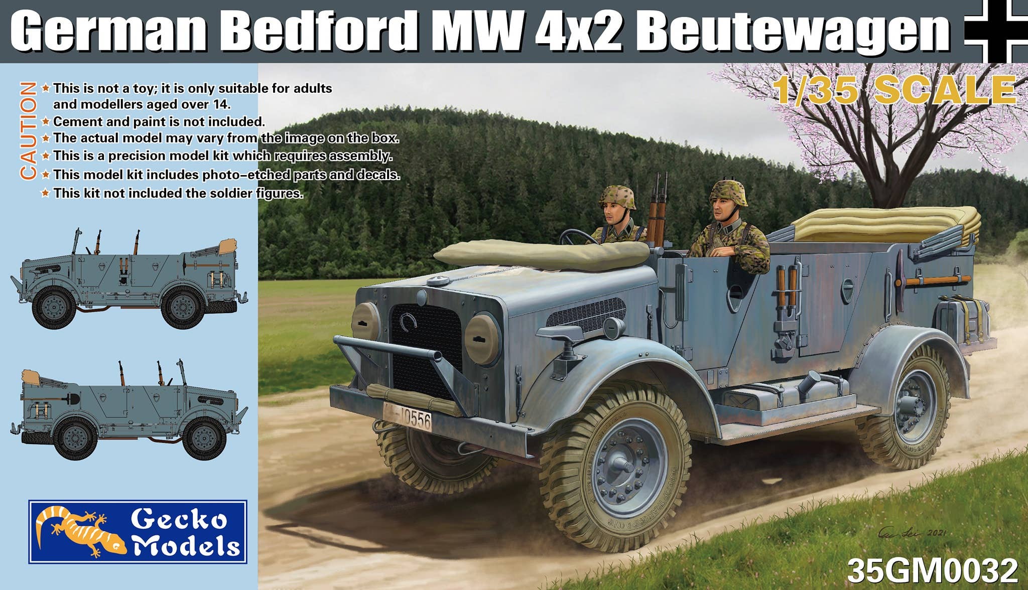 Gecko 1/35 German Bedford MW 4x2 Beutewagen | 4892667350323