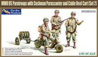 Gecko1/35 M53 Scooter Cushman w-RL-35 Cable Reel Cart Mod.1944 & US Paratroops. (Set 2) | 4892667350422