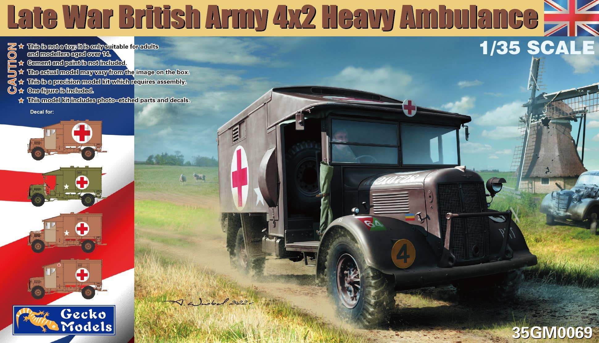 Gecko 1/35 Late War British Army 4x2 Heavy Ambulance | 4892667350699