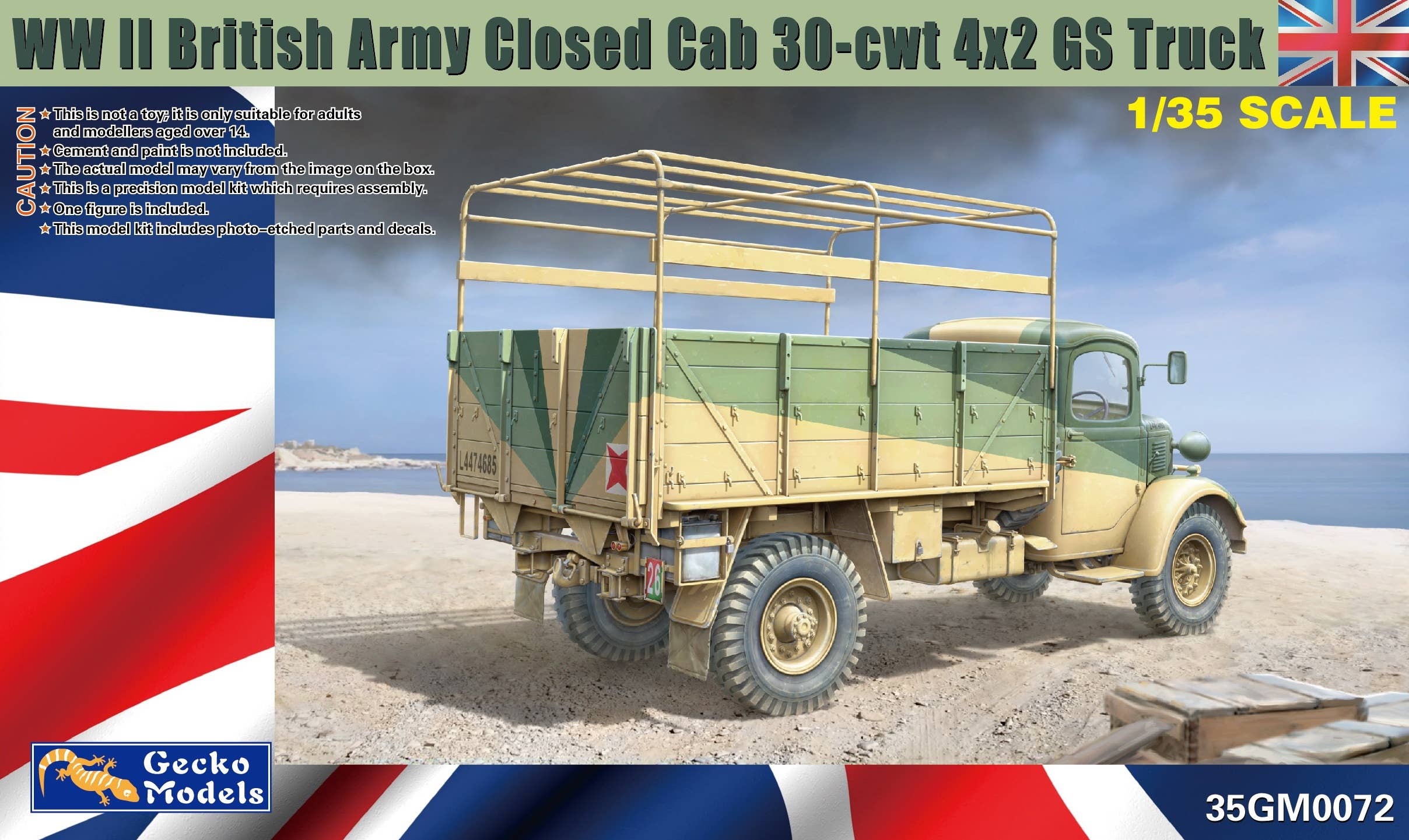 Gecko 1/35 WWII British Army Closed Cab 30-cwt 4x2 GS Truck | 4892667350729
