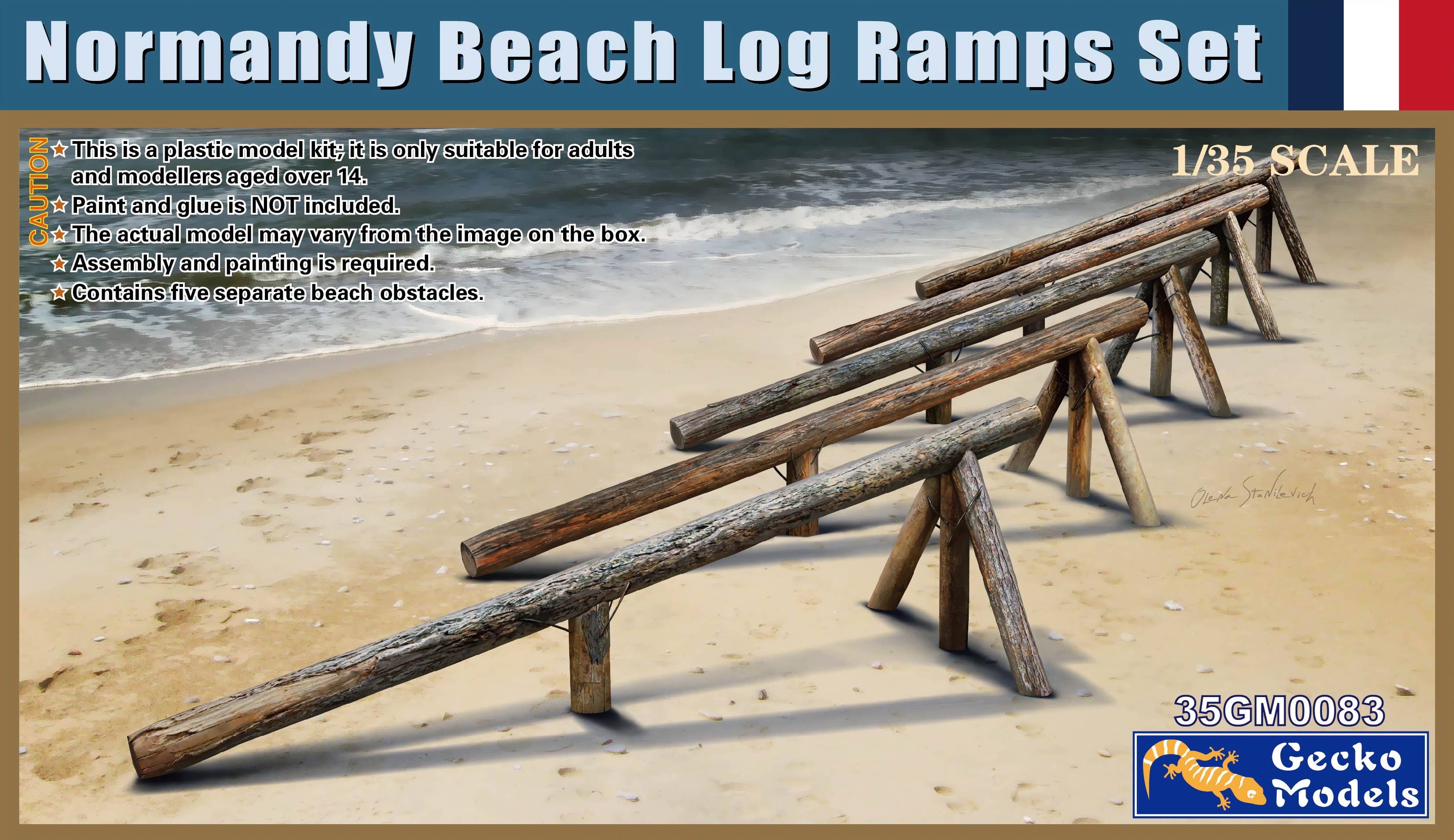 Gecko 1/35 Normandy Beach Log Ramps Set | 4892667350835