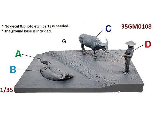 Gecko 1/35 60'~70's Vietnam Buffalo Set | 4892667351085