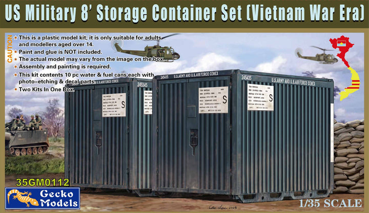 Gecko 1/35 US Military 8' Storage Container Set | 4892667351122