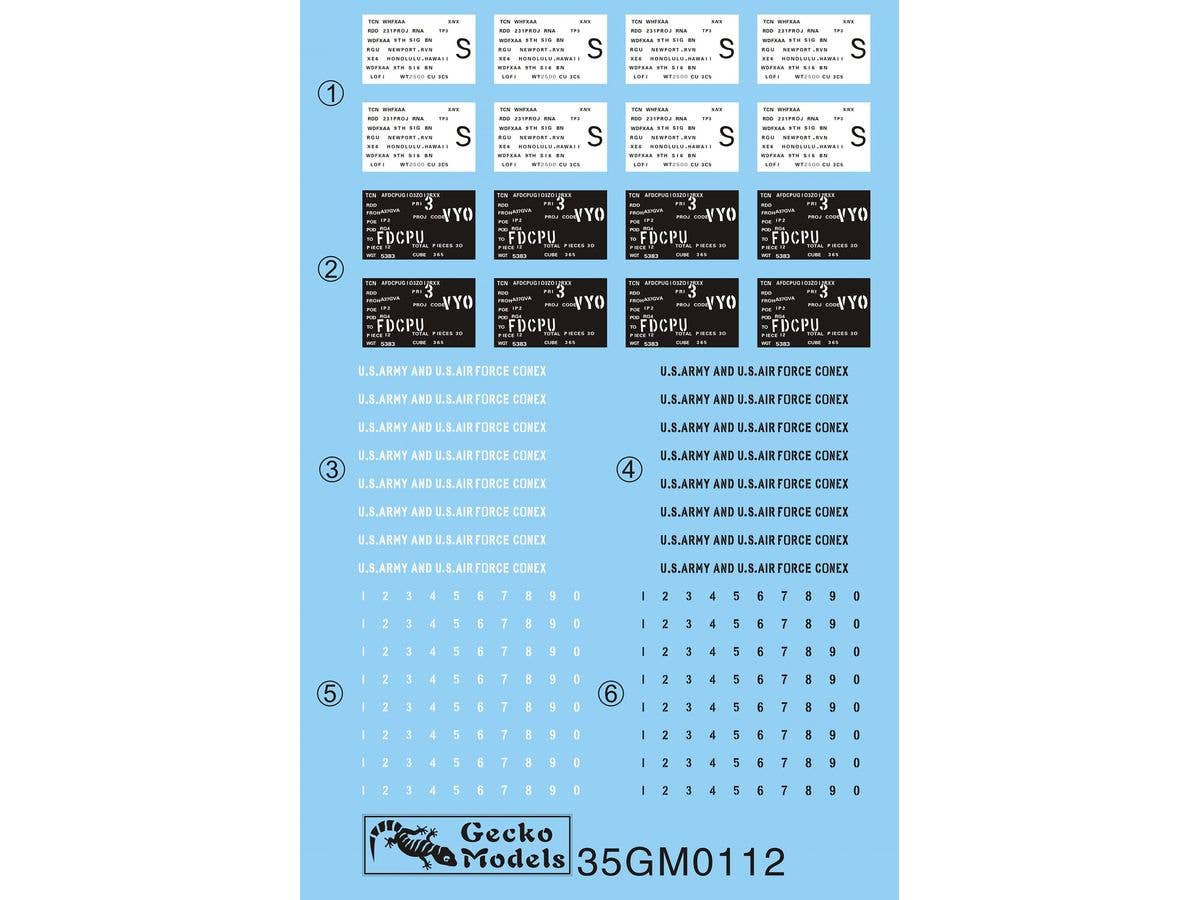 Gecko 1/35 US Military 8' Storage Container Set | 4892667351122