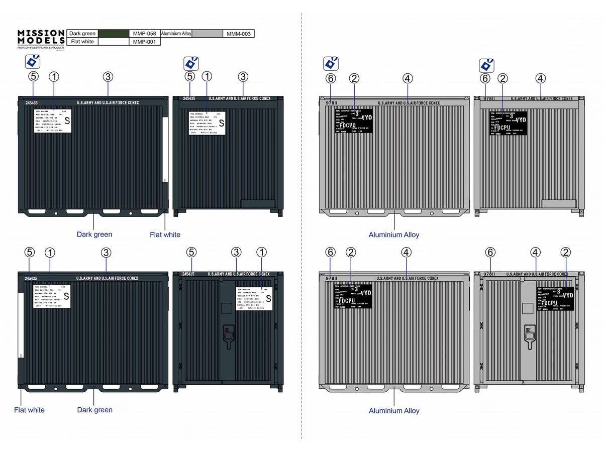 Gecko 1/35 US Military 8' Storage Container Set | 4892667351122