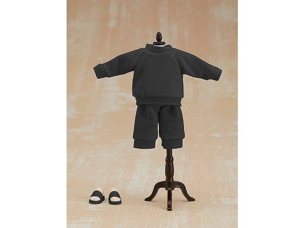 PLAMOD Nendoroid Doll Outfit Set: Sweatshirt and Sweatpants (Black) | 4580590173637