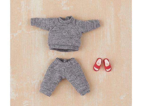 PLAMOD Nendoroid Doll Outfit Set: Sweatshirt and Sweatpants (Gray) | 4580590173644