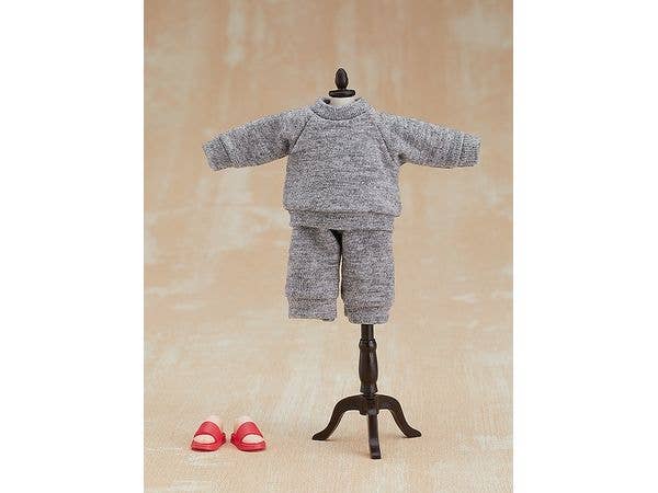 PLAMOD Nendoroid Doll Outfit Set: Sweatshirt and Sweatpants (Gray) | 4580590173644