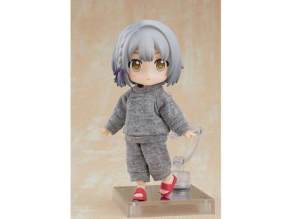 PLAMOD Nendoroid Doll Outfit Set: Sweatshirt and Sweatpants (Gray) | 4580590173644