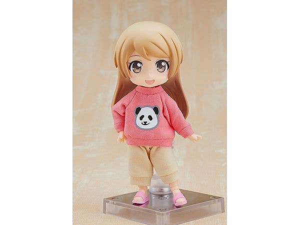 PLAMOD Nendoroid Doll Outfit Set: Sweatshirt and Sweatpants (Pink) | 4580590173651