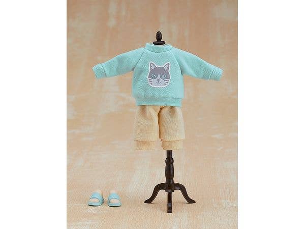 PLAMOD Nendoroid Doll Outfit Set: Sweatshirt and Sweatpants (Light Blue) | 4580590173668