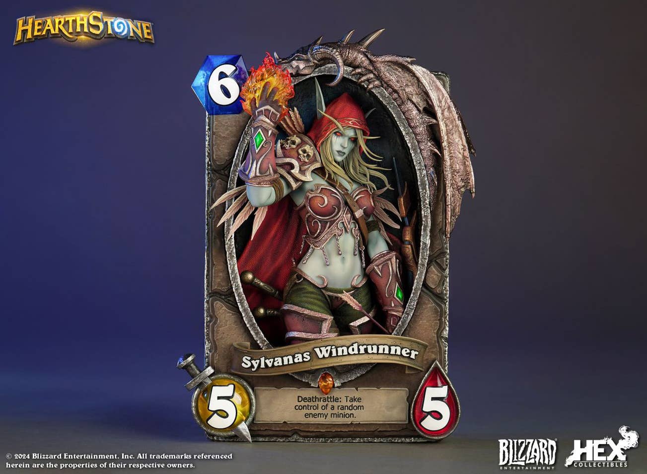 HEX Collectibles Blizzard Hearthstone® 10th Aniversary Sylvanas Windrunner 3D Art Frame | 6974281170278