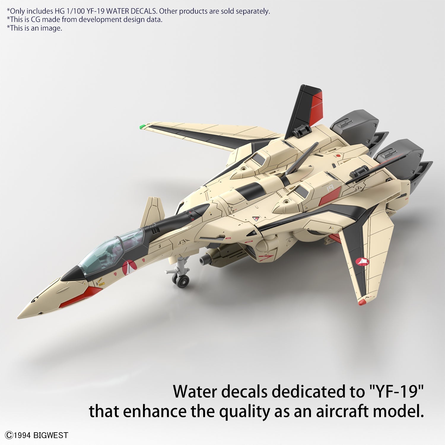 HG 1/100 YF-19 WATER DECALS