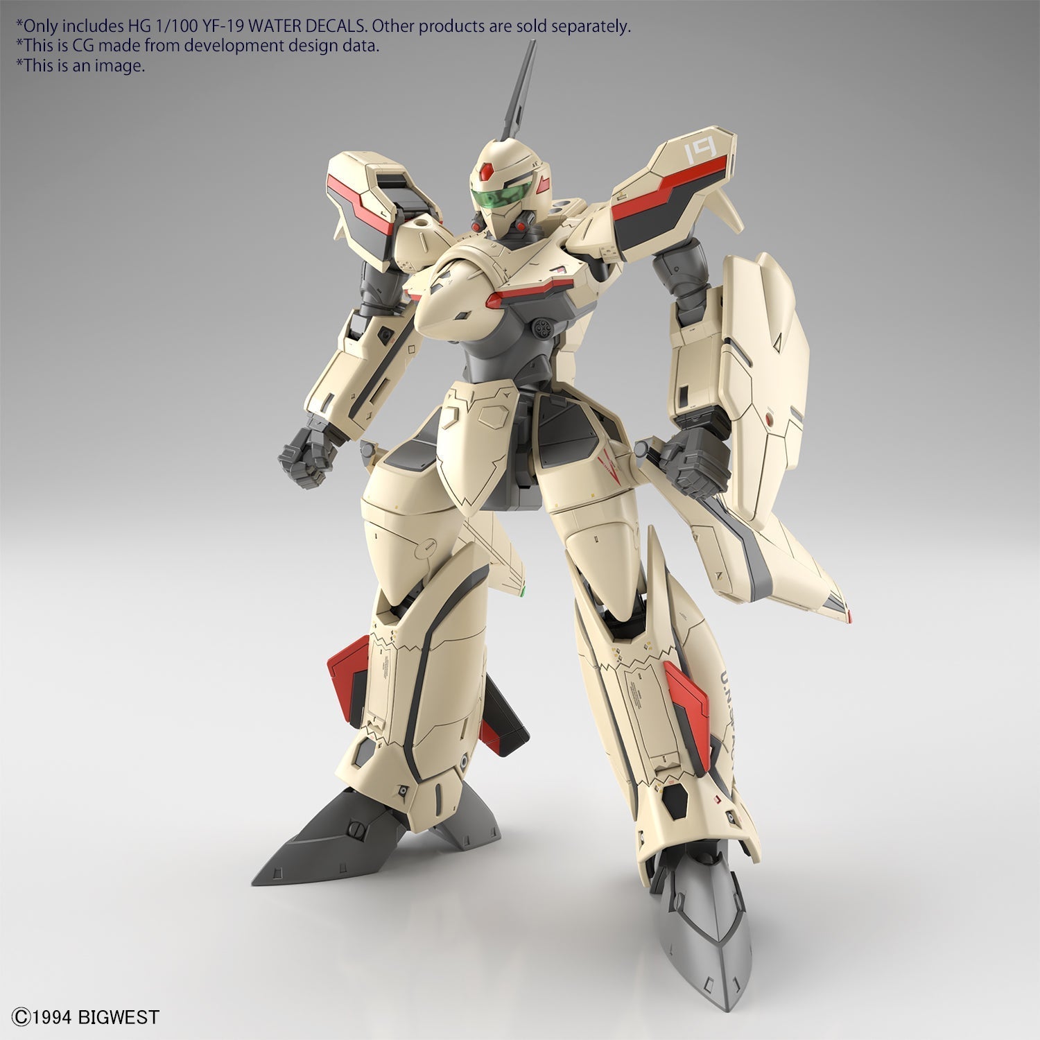 HG 1/100 YF-19 WATER DECALS