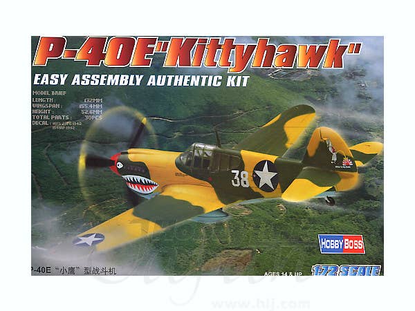 Hobby Boss 1/72 P-40E Kitty Hawk | 6939319202505