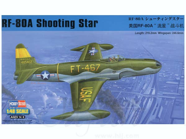 Hobby Boss 1/48 RF-80A Shooting Star fighter | 6939319217240