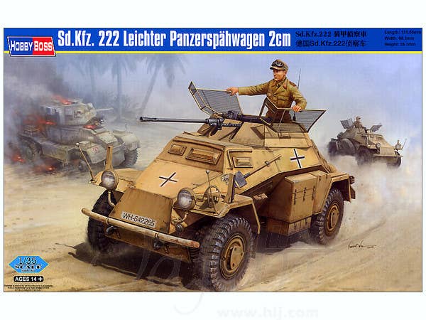 Hobby Boss 1/35 Sd.Kfz.222 Leichter Panzerspahwagen 2cm | 6939319224422