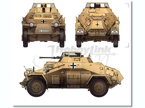 Hobby Boss 1/35 Sd.Kfz.222 Leichter Panzerspahwagen 2cm | 6939319224422