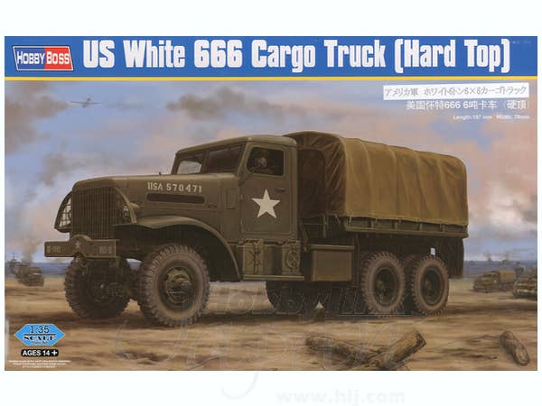 Hobby Boss 1/35 US White 666 Cargo Truck (Hard Top) | 6939319238016