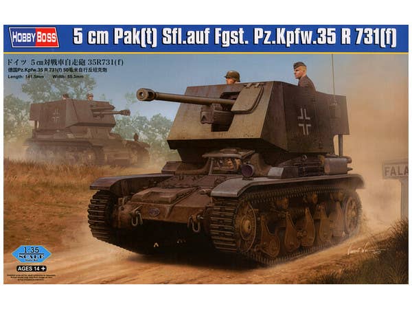 Hobby Boss 1/35 5 cm Pak(t) Sfl.auf Fgst. Pz.Kpfw.35 R 731(f) | 6939319238085