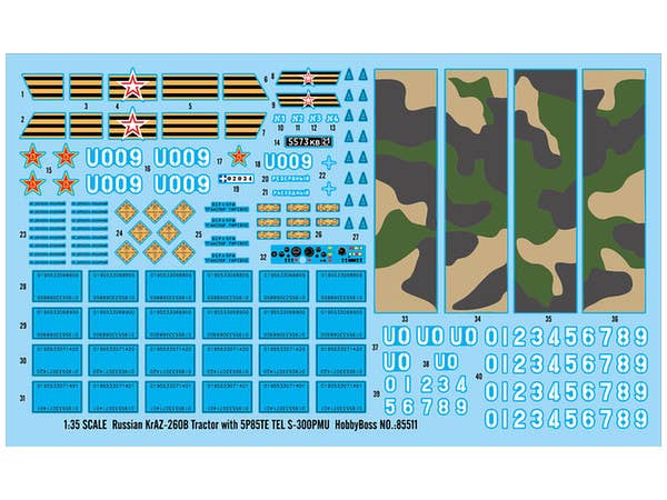 Hobby Boss 1/35 Russian KrAZ-260B Tractor with 5P85TE TEL S-300PMU | 6939319255112