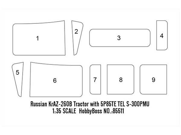 Hobby Boss 1/35 Russian KrAZ-260B Tractor with 5P85TE TEL S-300PMU | 6939319255112