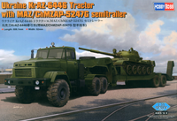 Hobby Boss 1/35 Ukraine KrAZ-6446 Tractor with MAZ/ChMZAP-5247G Semitrailer and Russian 7-62 Mod 1960 Tank | 6939319255136