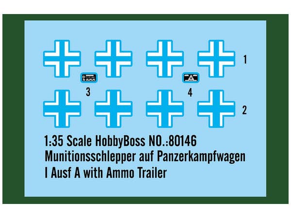 Hobby Boss 1/35 Munitionsschlepper auf Panzerkampfwagen I Ausf A with Ammo Trailer | 6939319201461