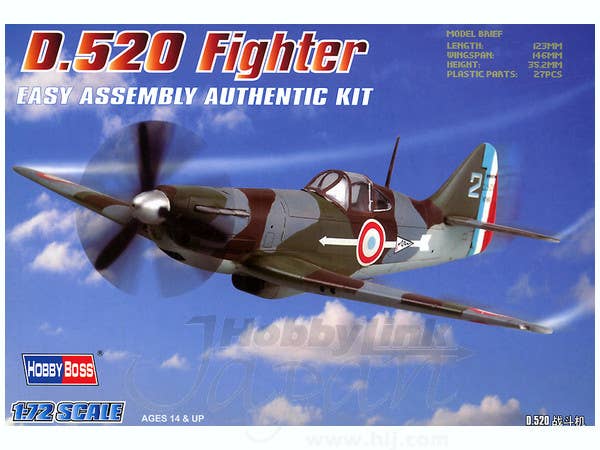 Hobby Boss 1/72 French D.520 Fighter | 6939319202376