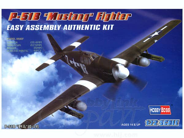 Hobby Boss 1/72 P-51B Mustang Fighter | 6939319202420