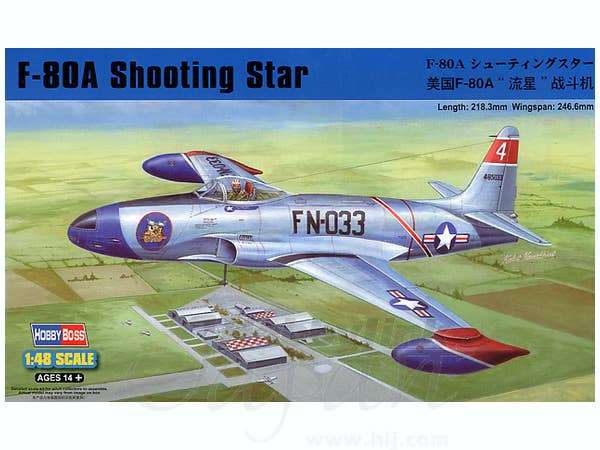 Hobby Boss 1/48 F-80A Shooting Star fighter | 6939319217233