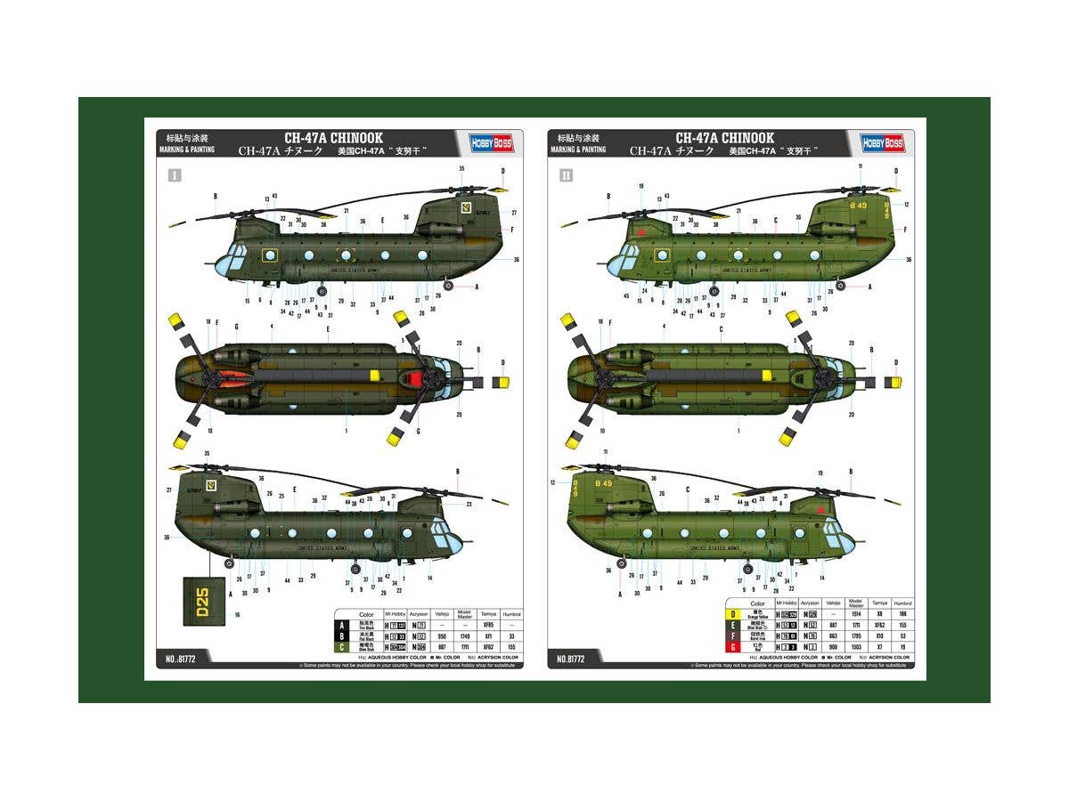Hobby Boss 1/48 CH-47A Chinook | 6939319217721