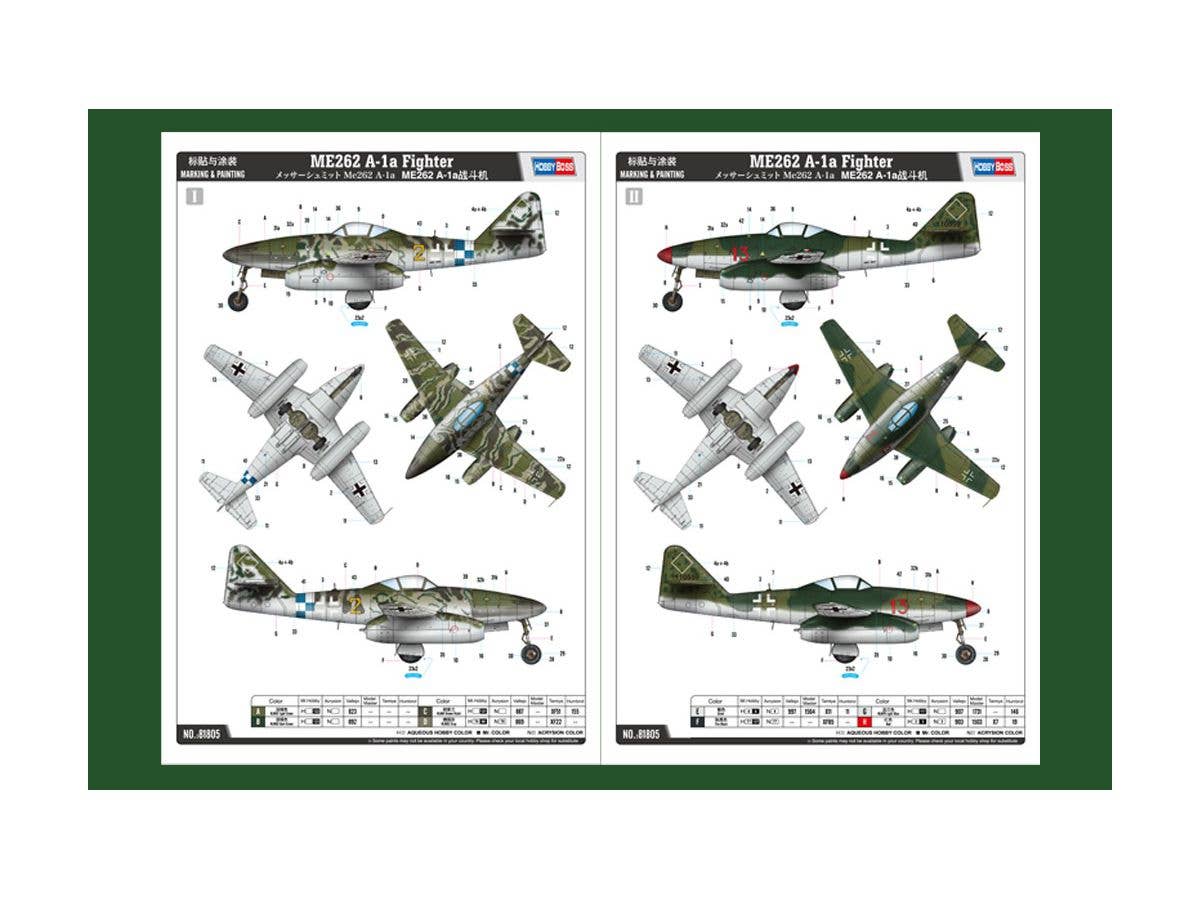 Hobby Boss 1/18 ME262 A-1a Fighter | 6939319218056
