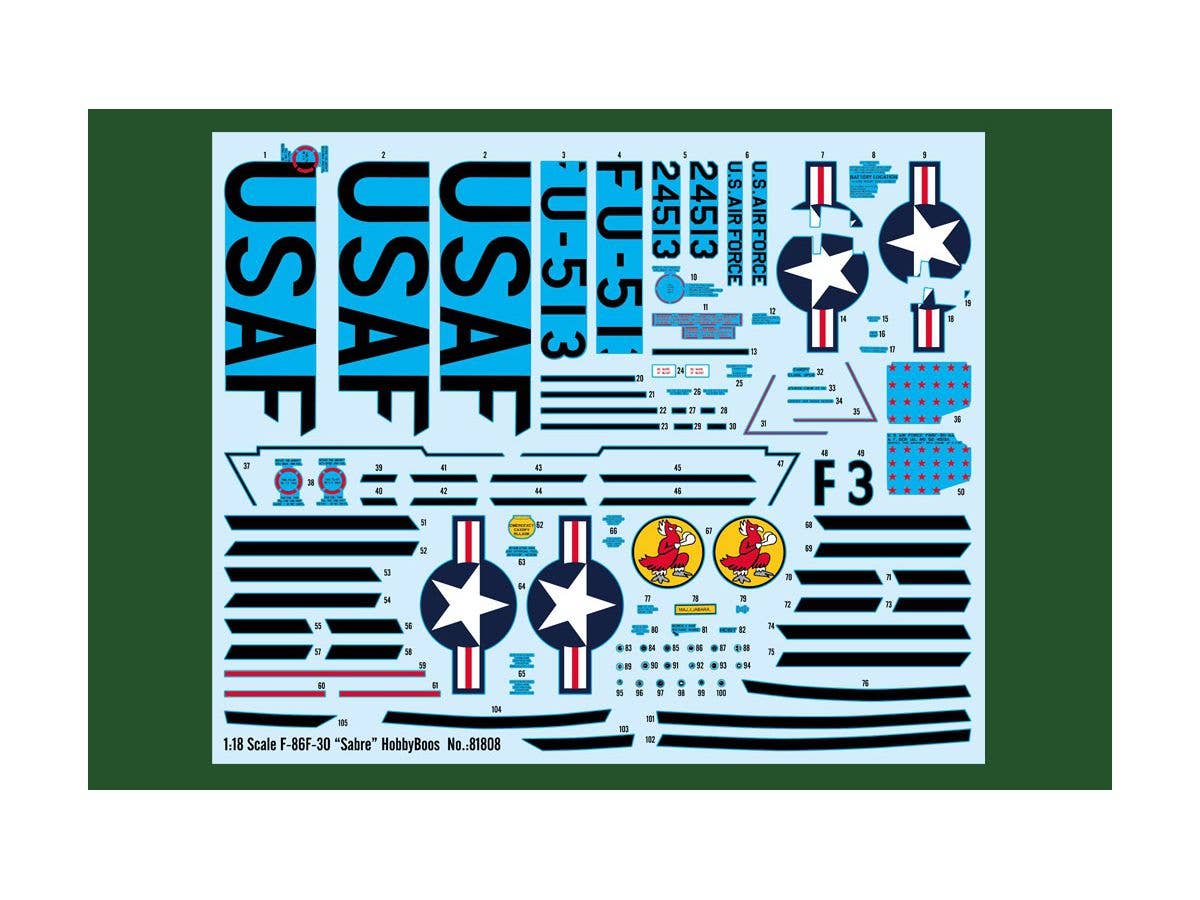 Hobby Boss 1/18 F-86F-30 'Sabre' | 6939319218087