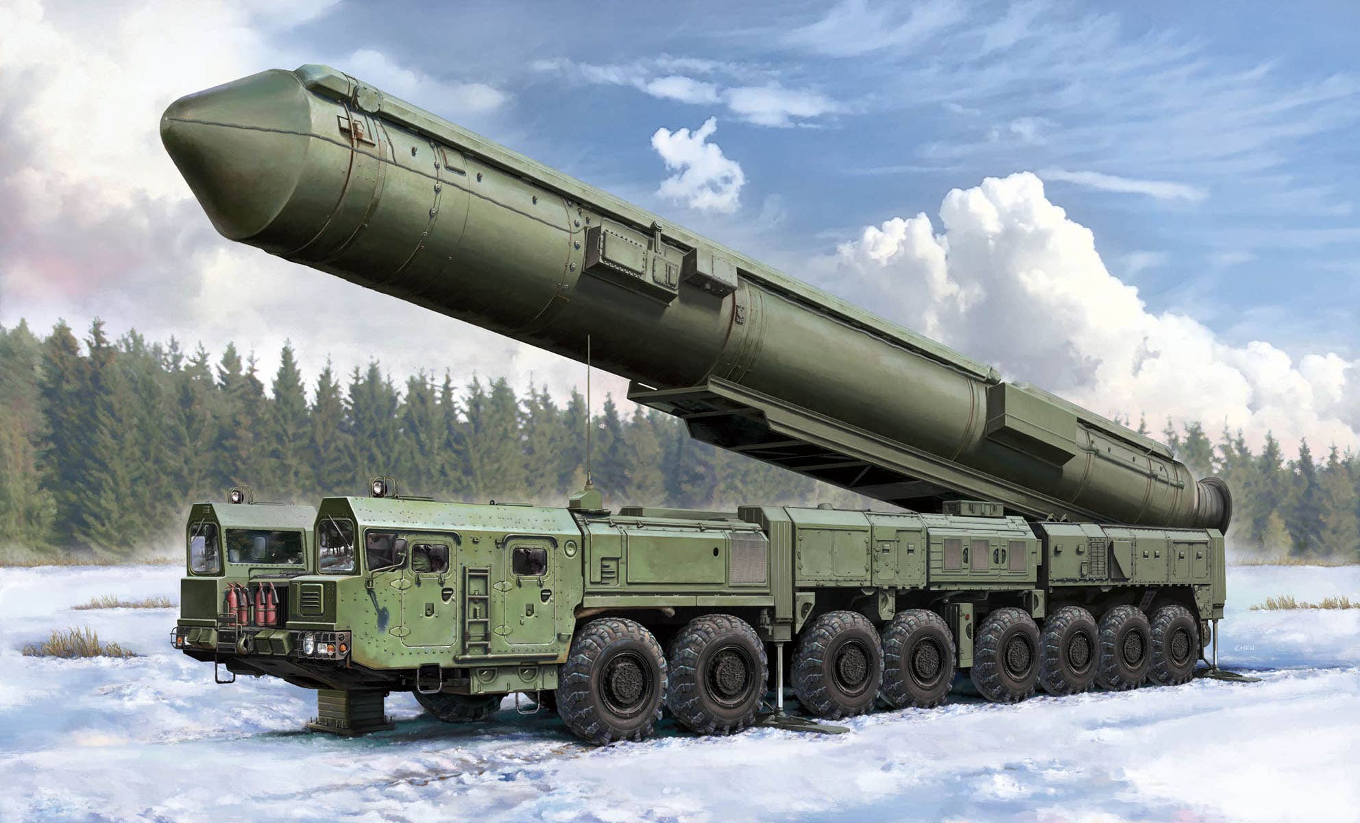 Hobby Boss 1/72 15U175 TEL of RS-12M1 Topol-M ICBM Complex | 6939319229526