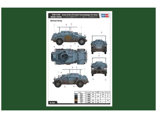 Hobby Boss 1/35 German Sd.Kfz.223 Leichter Panzerspahwagen (1st Series) | 6939319238177