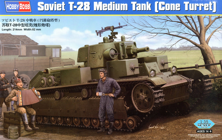 Hobby Boss 1/35 Soviet T-28 Medium Tank (Cone Turret) | 6939319238559