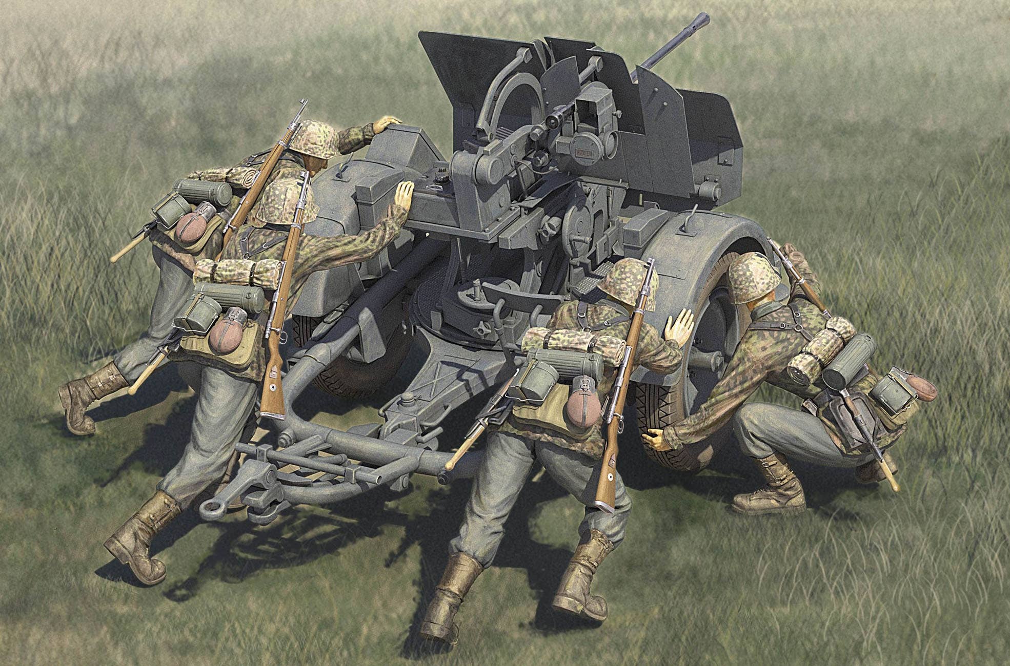 Hobby Boss 1/35 German 20mm Flak 38 crews | 6939319244185