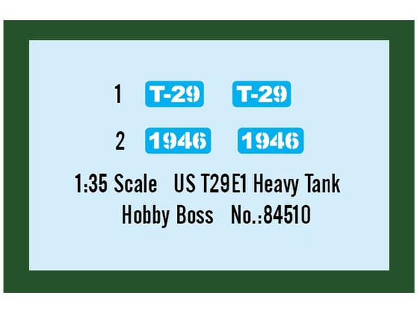 Hobby Boss 1/35 US T29E1 Heavy Tank | 6939319245106