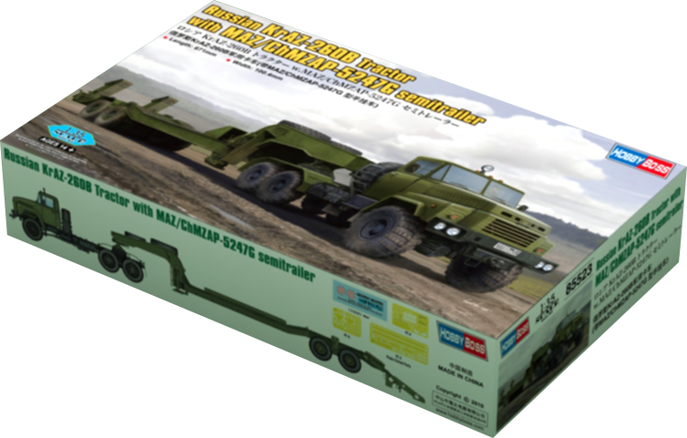 Hobby Boss 1/35 Russian KrAZ-260B Tractor with MAZ/ChMZAP-5247G semitrailer | 6939319255235