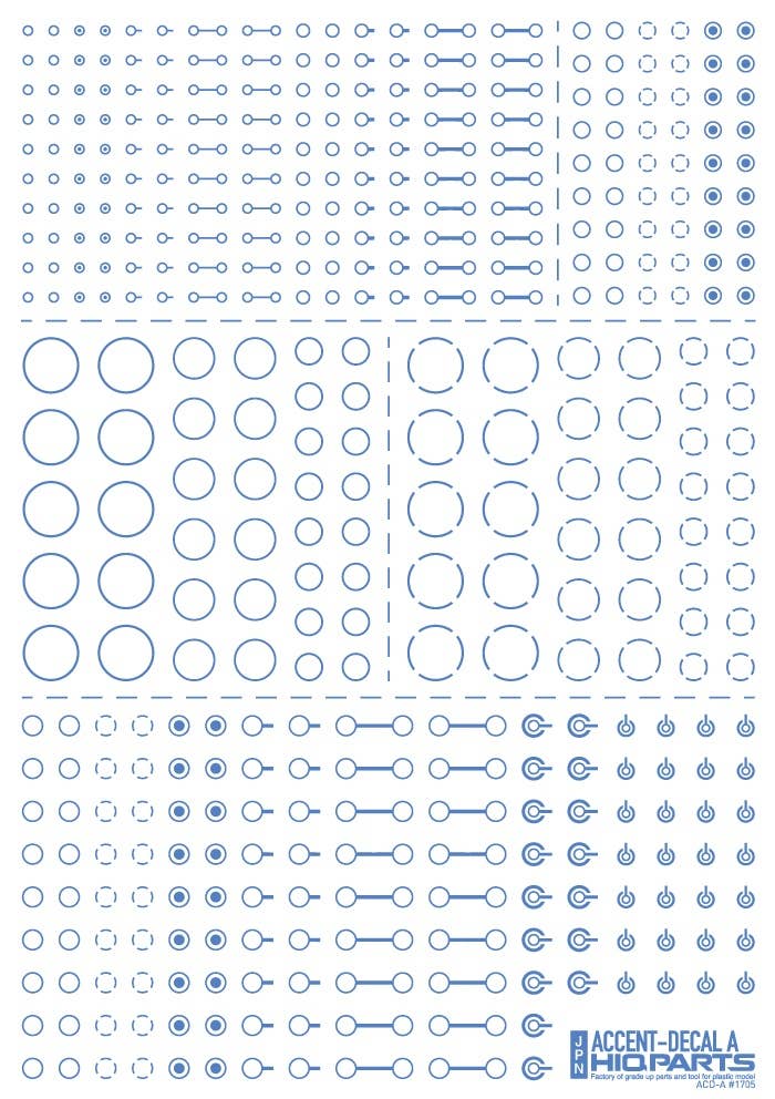 HiQ Parts Accent Decal A Blue (1pc) | 4573211374902